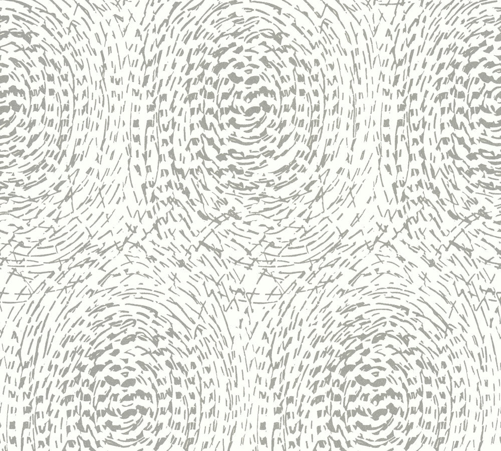 Alpha - Metallic Circles geometric wallpaper AS Creation Roll Cream  333732