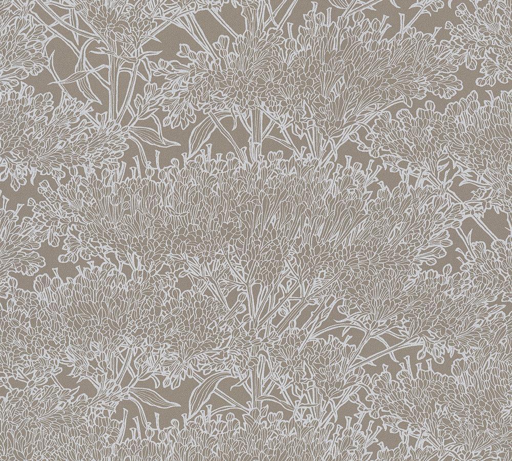 Absolutely Chic - Botanical Chic botanical wallpaper AS Creation Roll Grey  369721