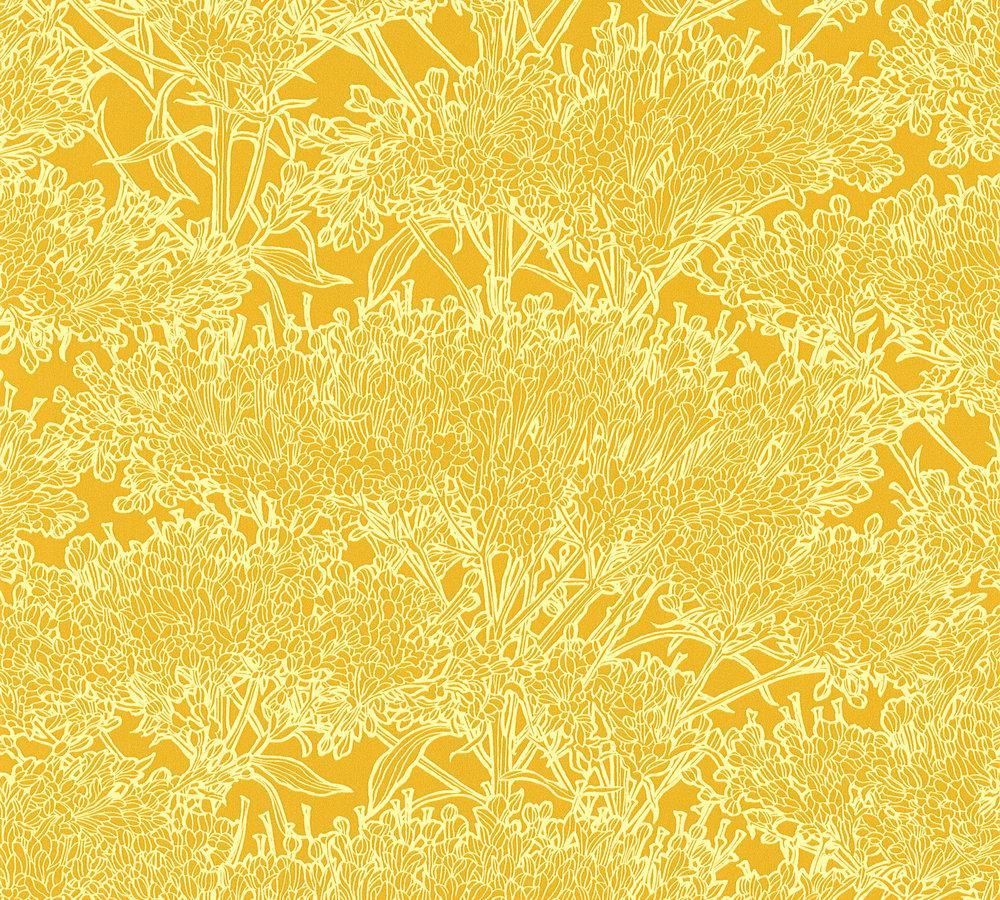 Absolutely Chic - Botanical Chic botanical wallpaper AS Creation Roll Yellow  369723