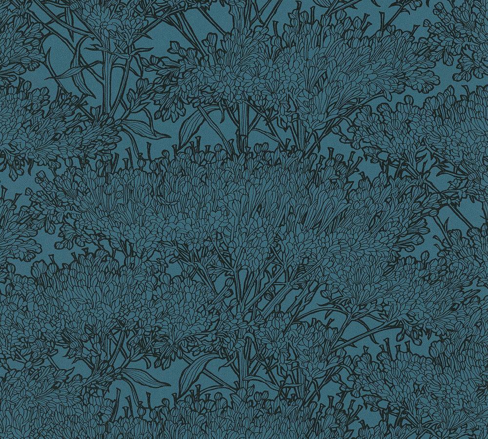 Absolutely Chic - Botanical Chic botanical wallpaper AS Creation Roll Blue  369726
