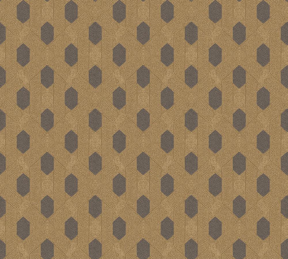 Absolutely Chic - Polka-Diamond Chic geometric wallpaper AS Creation Roll Brown  369736