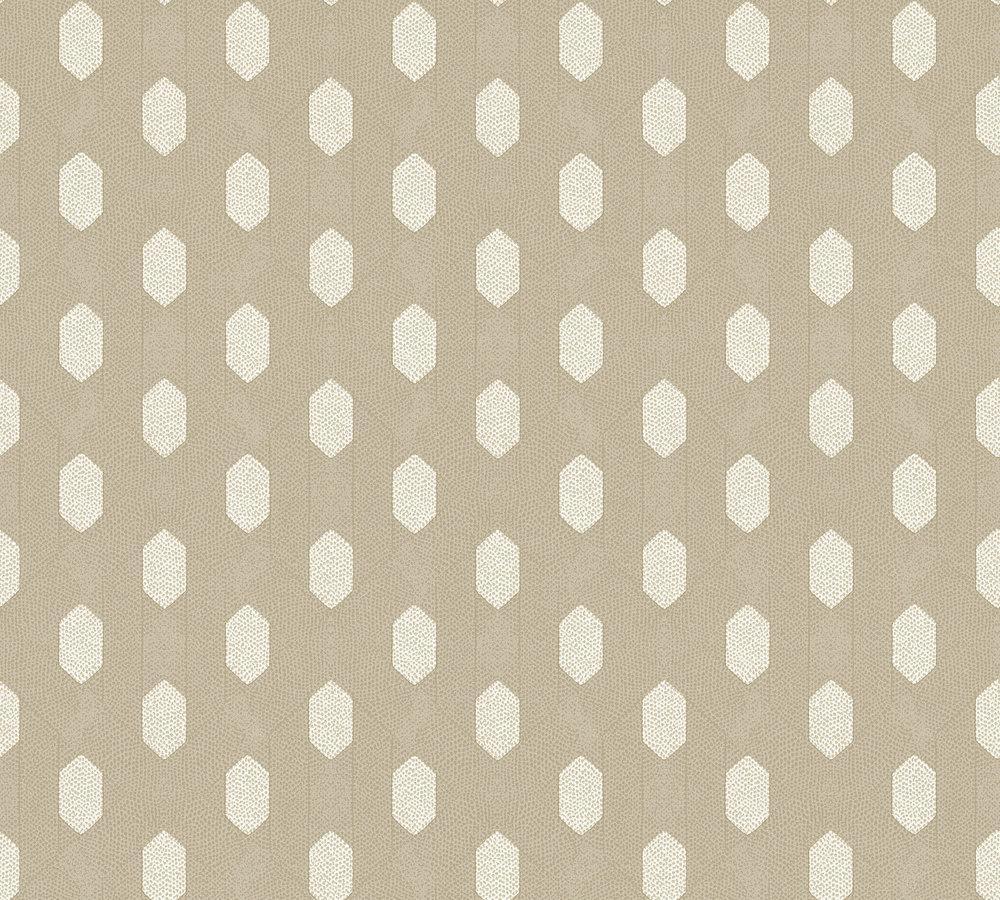 Absolutely Chic - Polka-Diamond Chic geometric wallpaper AS Creation Roll Beige  369737