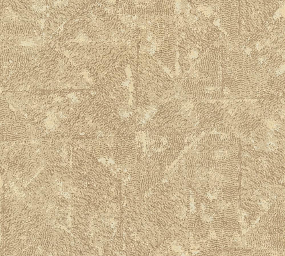 Absolutely Chic - Textured Geometry geometric wallpaper AS Creation Roll Beige  369745