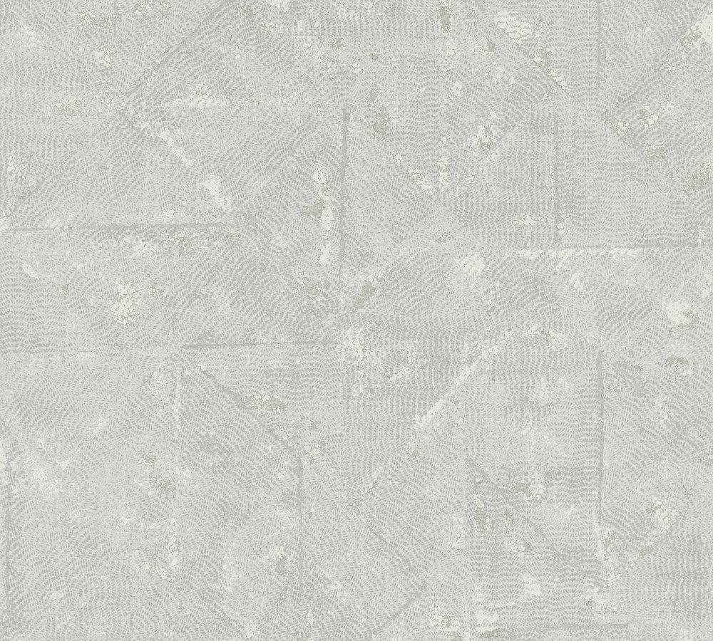 Absolutely Chic - Textured Geometry geometric wallpaper AS Creation Roll Grey  369747