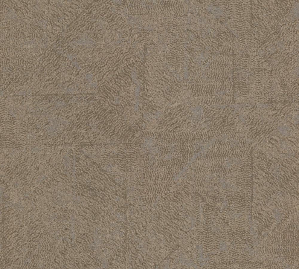 Absolutely Chic - Textured Geometry geometric wallpaper AS Creation Roll Brown  369748