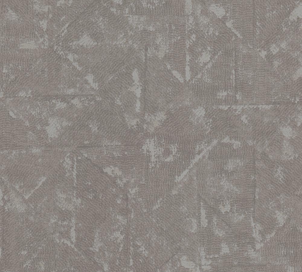 Absolutely Chic - Textured Geometry geometric wallpaper AS Creation Roll Dark Grey  369749