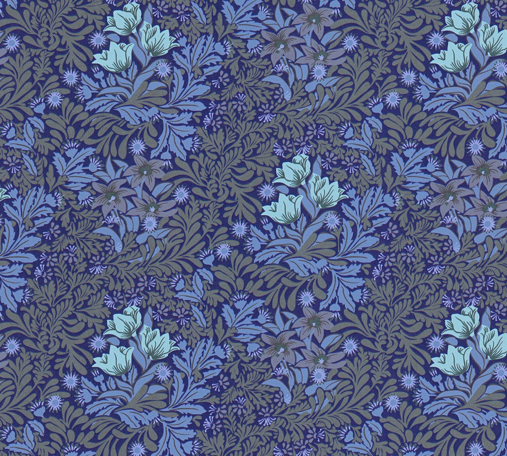 Art of Eden - Climbing Flowers botanical wallpaper AS Creation Roll Blue  390571