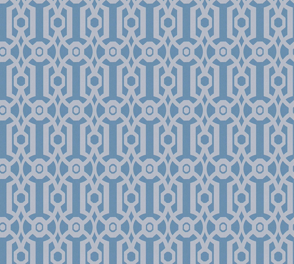 Art of Eden - Trellis art deco wallpaper AS Creation Roll Blue  390622
