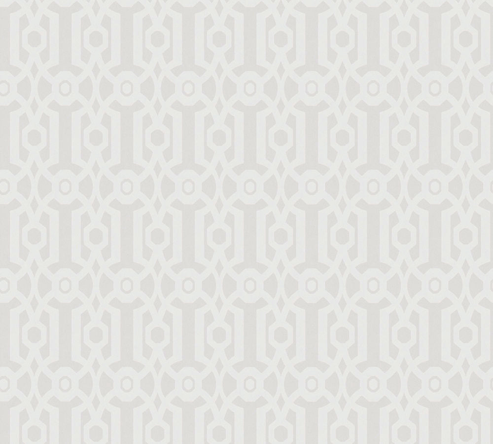Art of Eden - Trellis art deco wallpaper AS Creation Roll Light Grey  390623