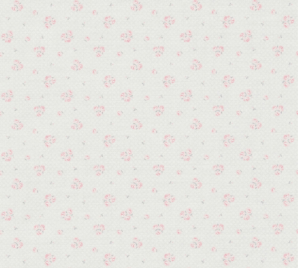 Maison Charme - Vintage Floral botanical wallpaper AS Creation Roll Light Taupe  390673