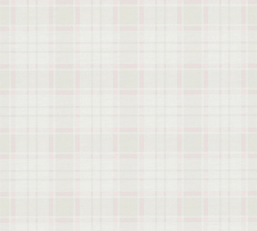 Maison Charme - Plaid geometric wallpaper AS Creation Roll Pink  390721