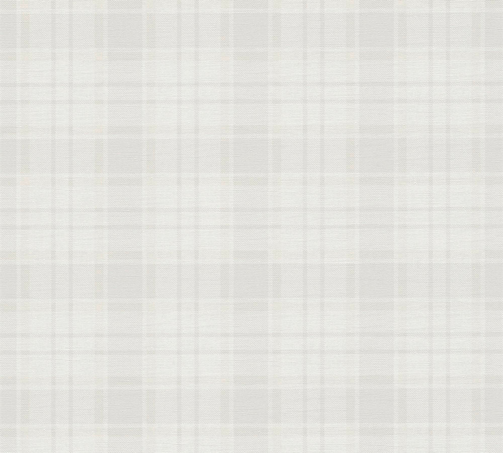 Maison Charme - Plaid geometric wallpaper AS Creation Roll Light Grey  390723