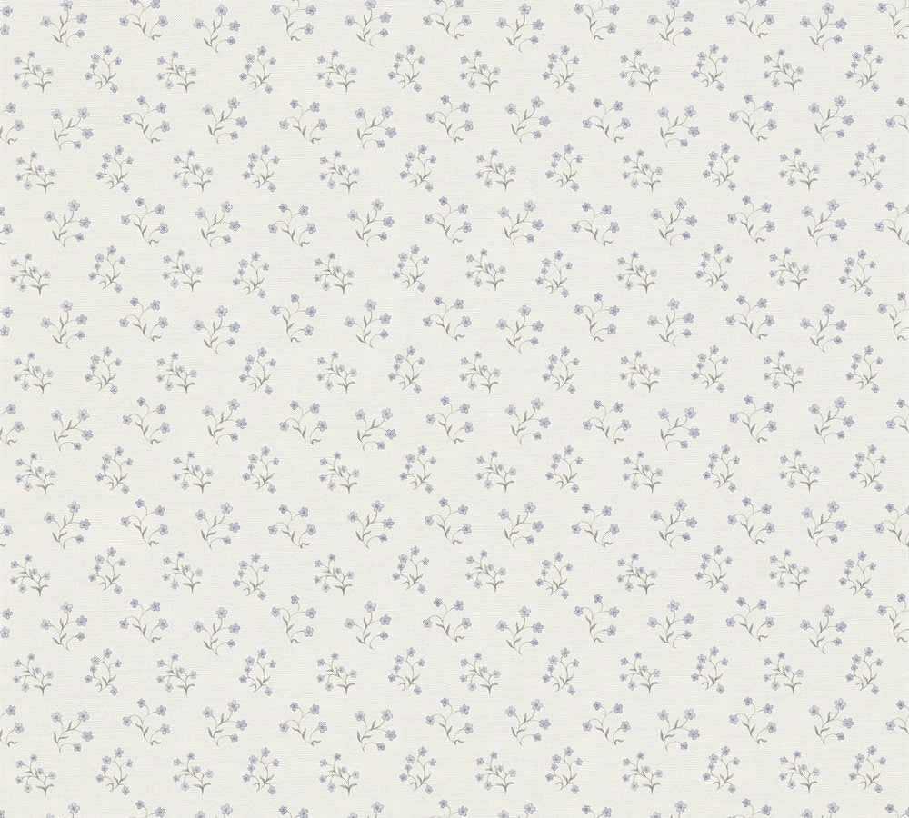 Maison Charme - Fine Floral botanical wallpaper AS Creation Roll Blue  390741