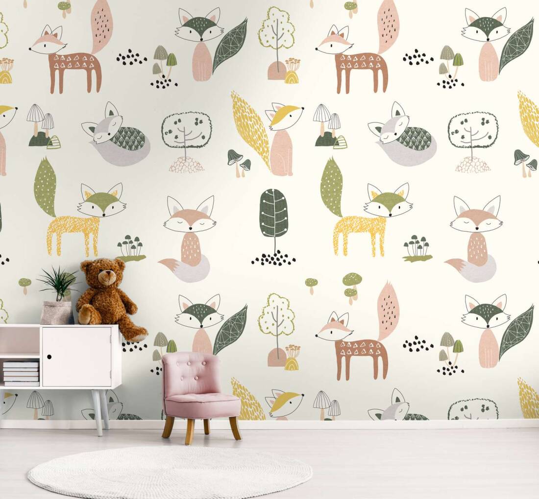 The Wall 2 - Cute Foxes smart walls AS Creation    