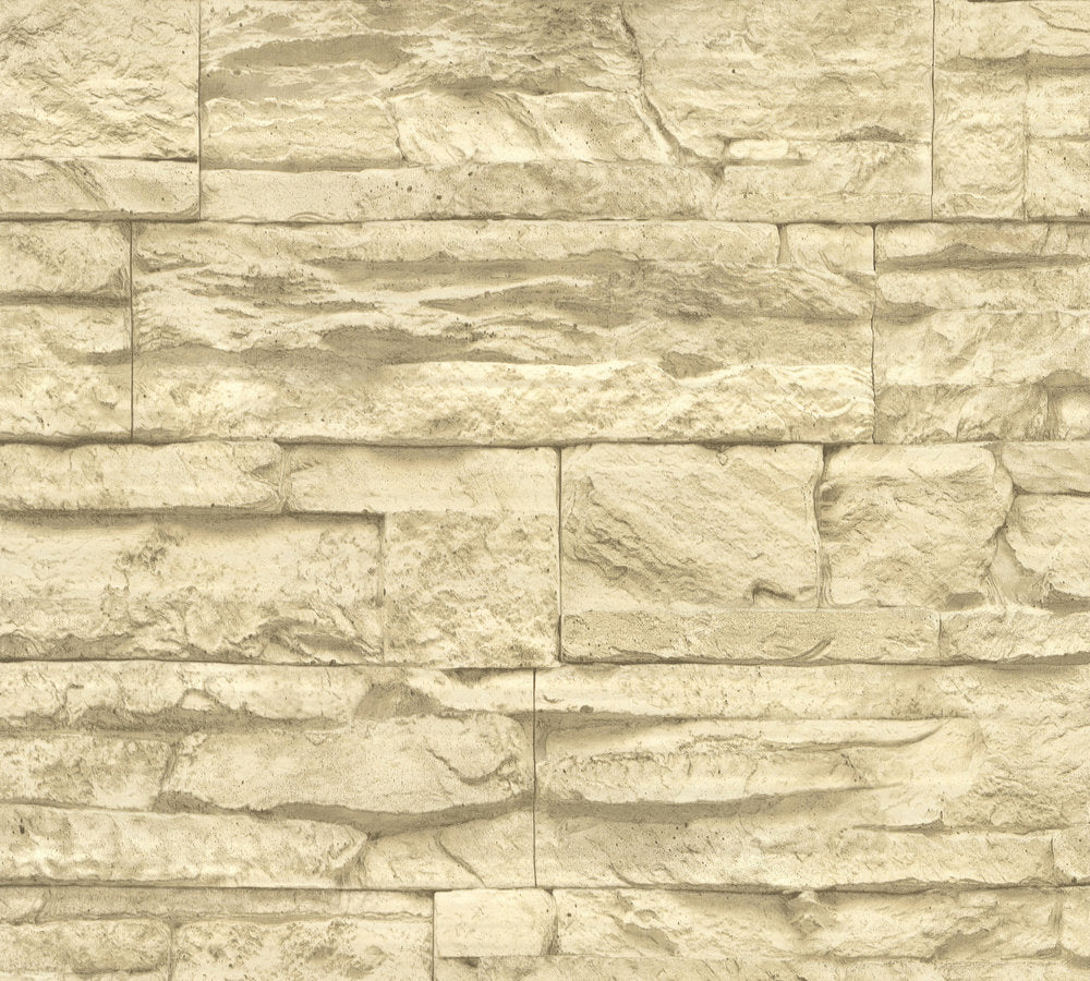 Industrial Elements - Stone Pattern industrial wallpaper AS Creation Roll Cream  707130