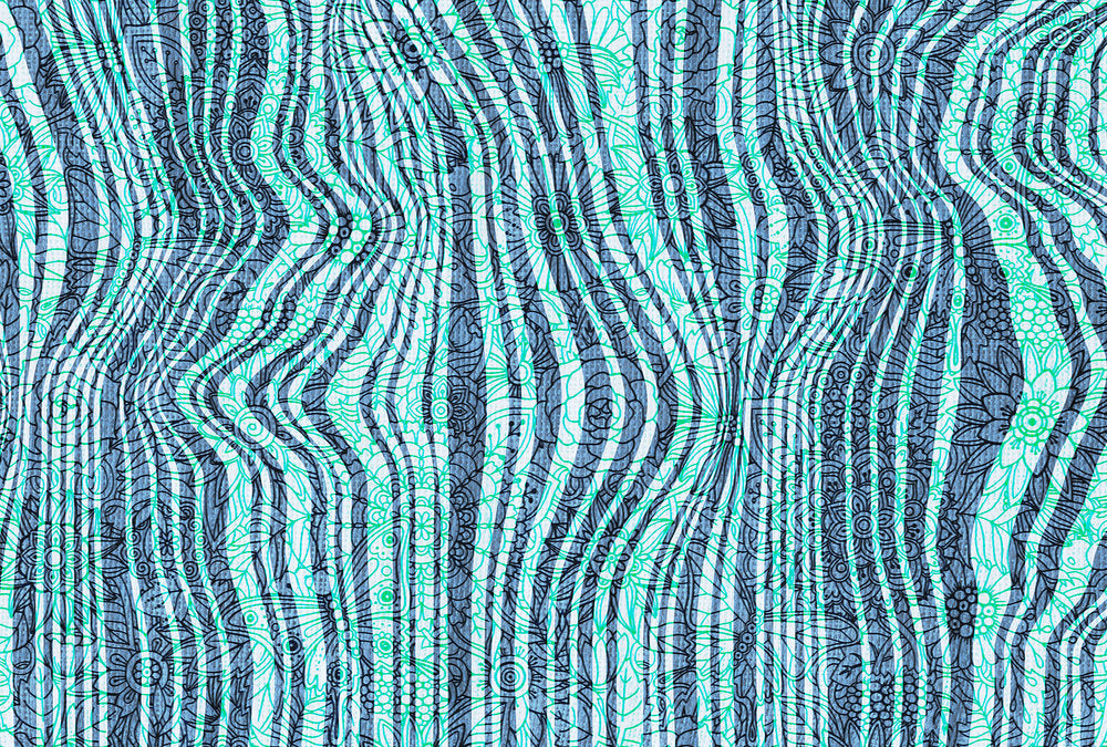 Atelier 47 - Textile Ornament digital print AS Creation Teal   116910