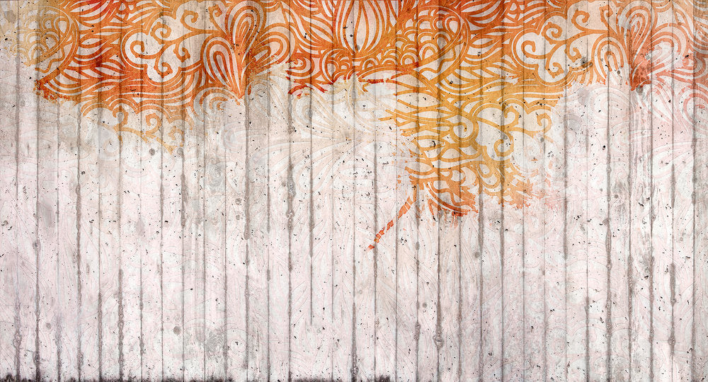 Atelier 47 - Concrete Ornament digital print AS Creation Orange   117000