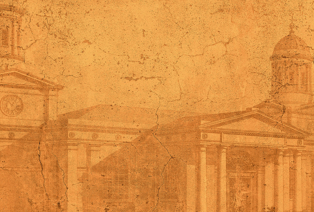 Atelier 47 - Old Buildings digital print AS Creation Orange   117245