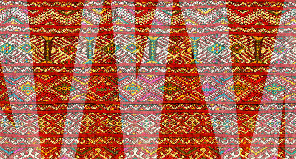 Atelier 47 - Carpet Patterns digital print AS Creation Red   117365