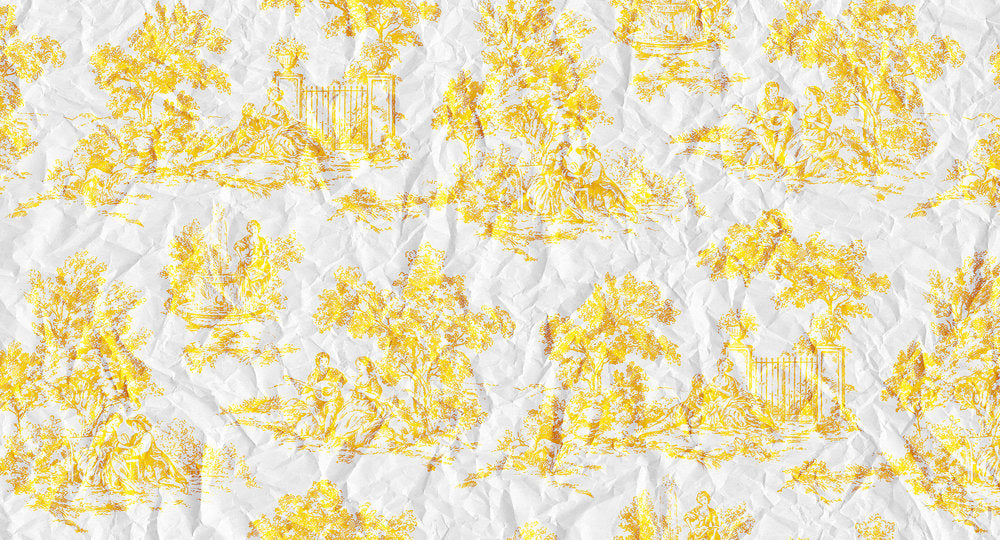 Atelier 47 - Paper Picnic digital print AS Creation Yellow   117460