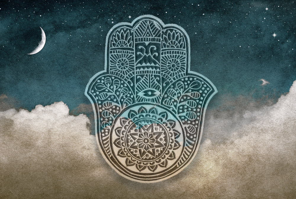 Atelier 47 - Hamsa digital print AS Creation Blue   117555