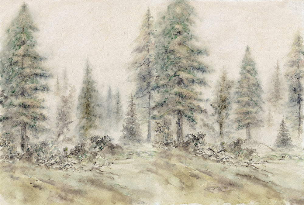 Atelier 47 - Aquarel Forest digital print AS Creation Beige   117845