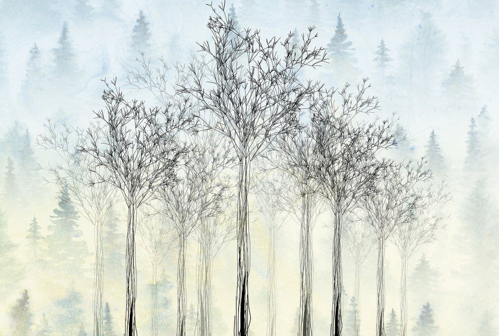 Atelier 47 - Trees In Shape digital print AS Creation Blue/Yellow   118015