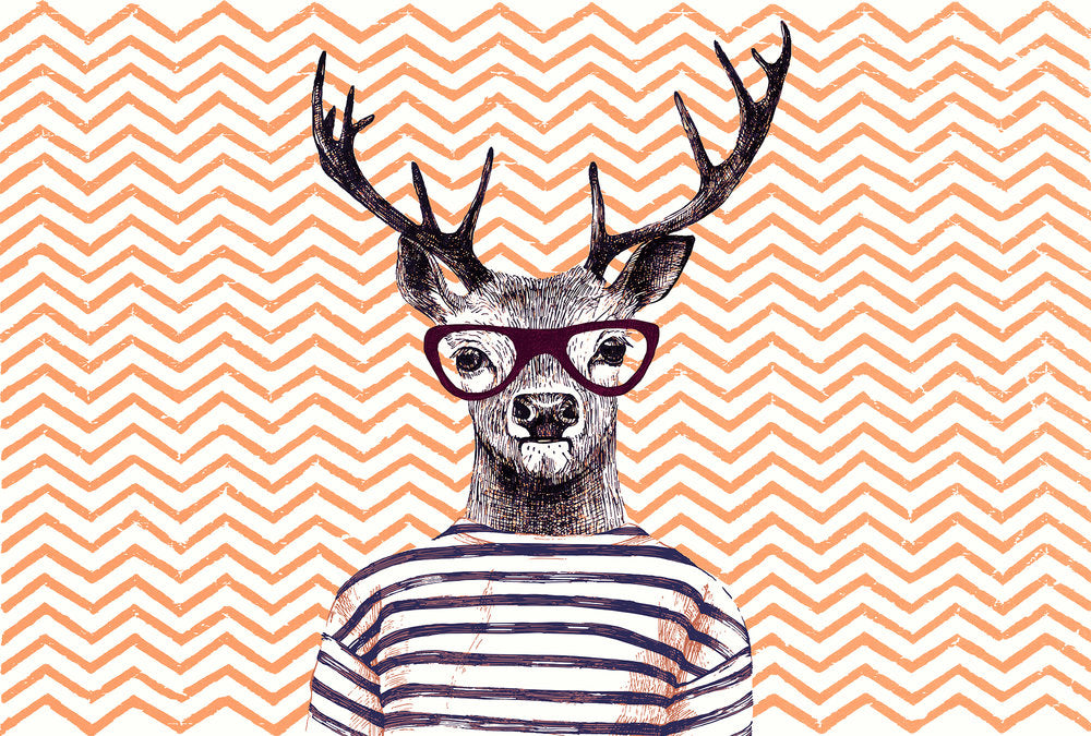 Atelier 47 - Modern Deer digital print AS Creation Orange   118175