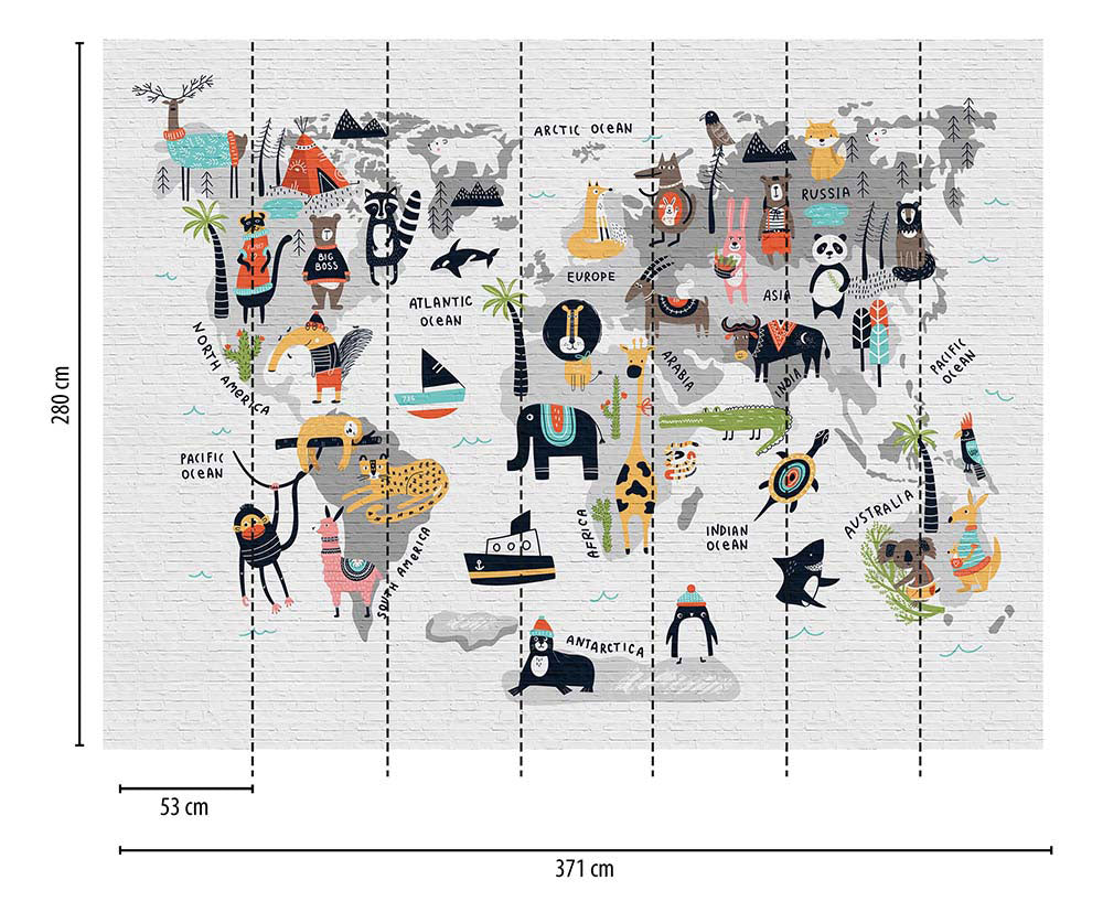 The Wall - Animal Map smart walls AS Creation    