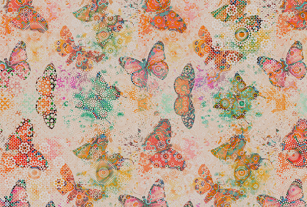 Walls By Patel - Mosaic Butterflies digital print AS Creation Pink   110266