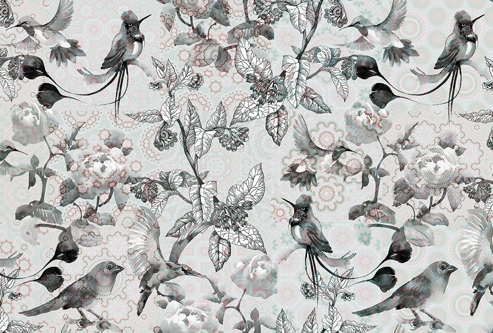 Walls By Patel - Exotic Mosaic digital print AS Creation Grey   110301