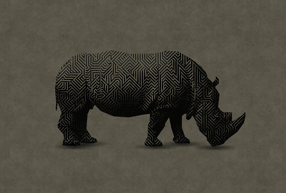 Walls By Patel - Rhino digital print AS Creation Green   110501