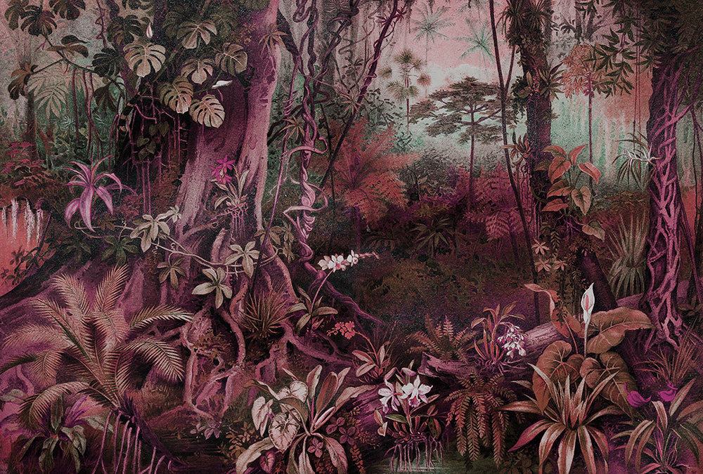 Walls By Patel - Jungle digital print AS Creation Pink   110691