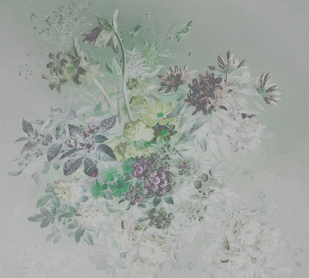 Walls By Patel - Bouquet Pastel digital print AS Creation Green   110731