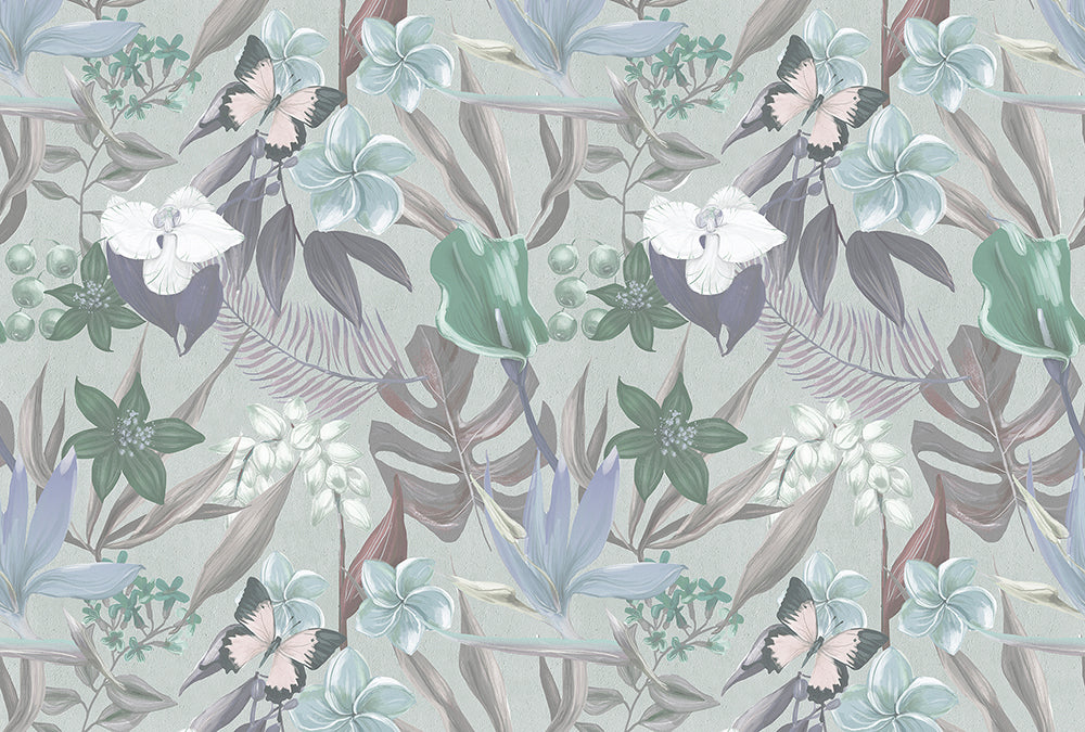 Walls By Patel - Orchid Garden digital print AS Creation Blue   111006