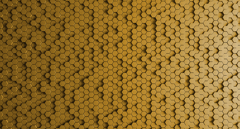 Walls by Patel 2 - Honeycomb digital print AS Creation Yellow   113322