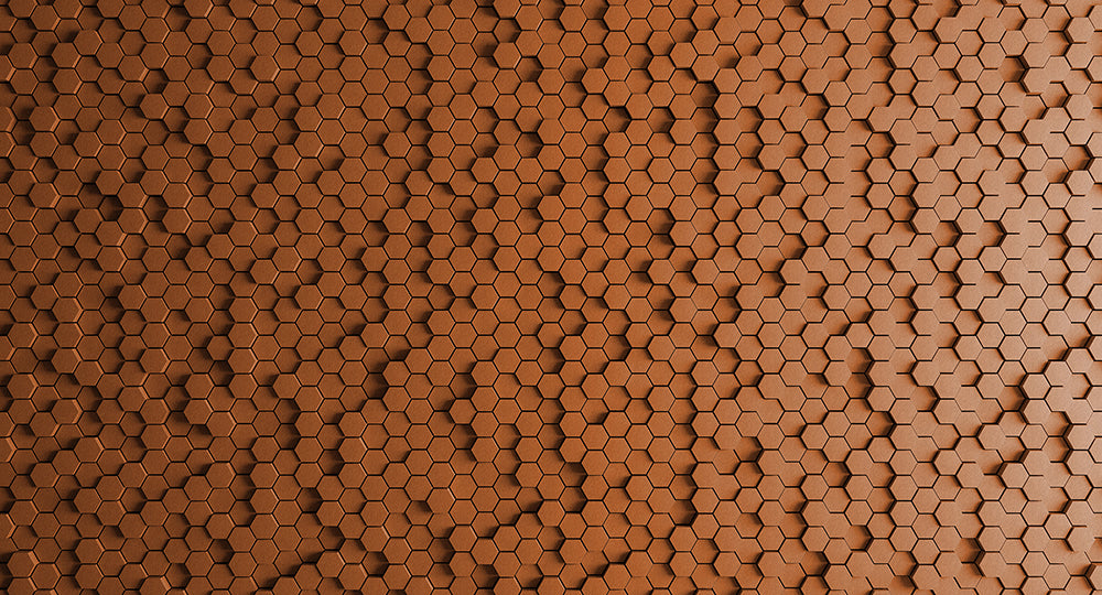 Walls by Patel 2 - Honeycomb digital print AS Creation Orange   113327