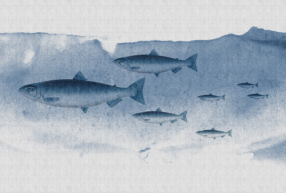 Walls by Patel 2 - Into The Blue digital print AS Creation Blue   113477