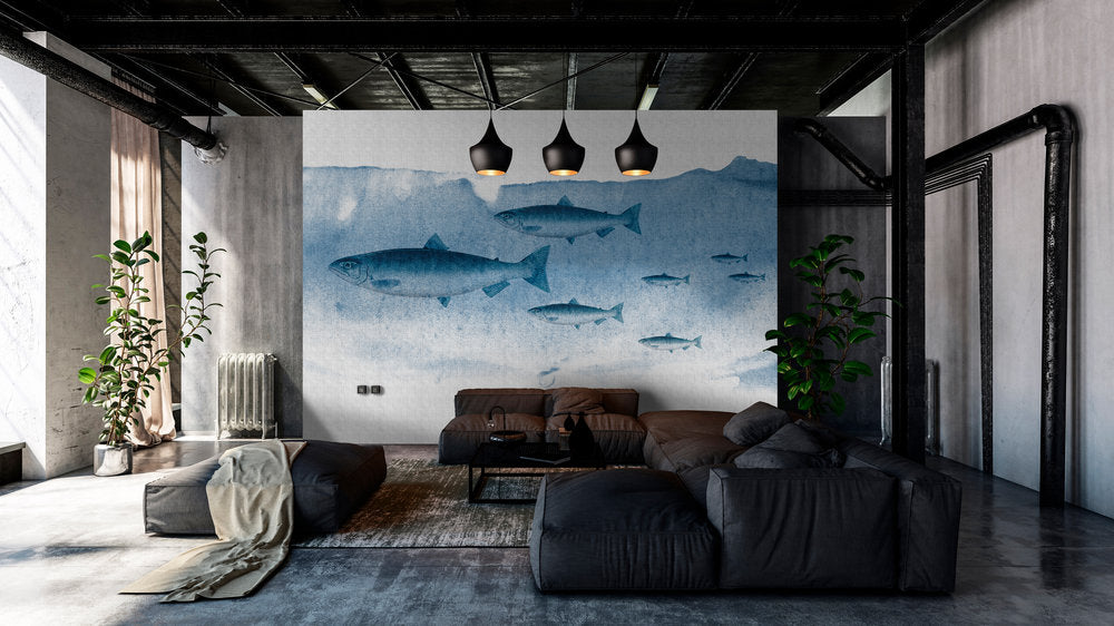 Walls by Patel 2 - Into The Blue digital print AS Creation    