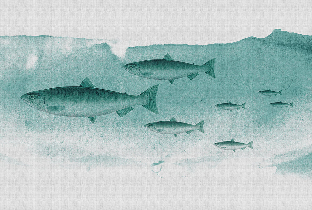 Walls by Patel 2 - Into The Blue digital print AS Creation Green   113482