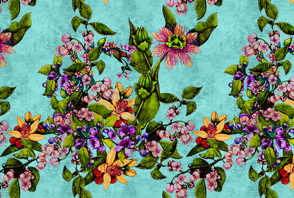 Walls by Patel 2 - Tropical Passion digital print AS Creation Aqua   114242