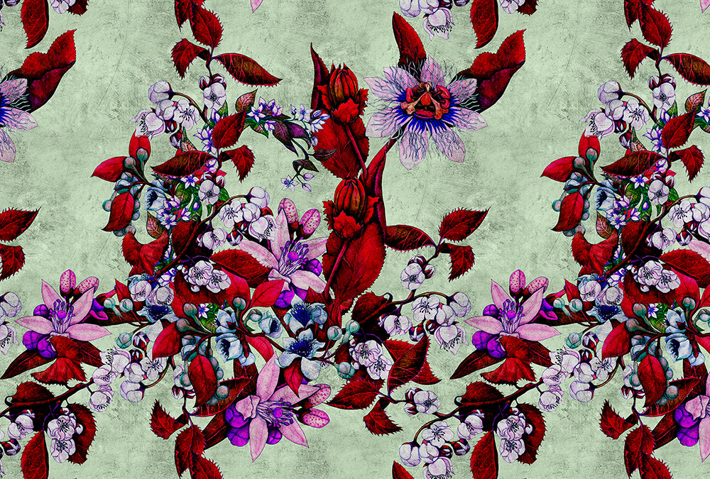 Walls by Patel 2 - Tropical Passion digital print AS Creation Red   114252