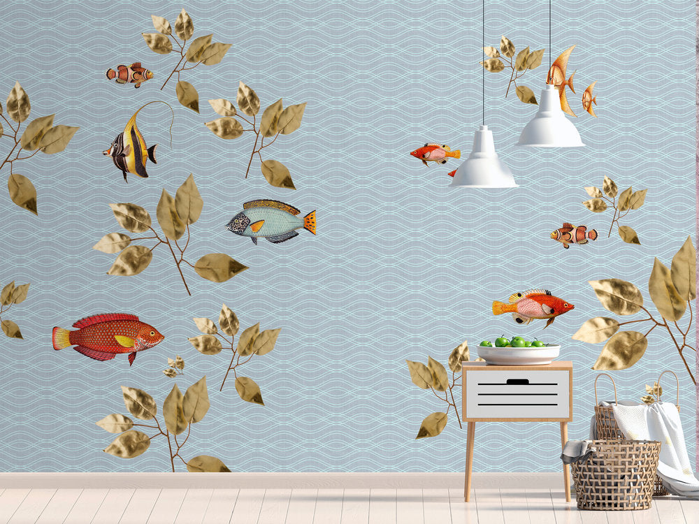 Walls by Patel 2 - Brilliant Fish digital print AS Creation    