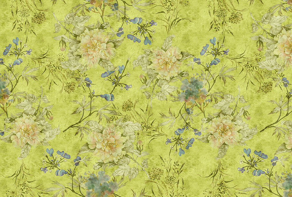 Walls by Patel 2 - Tender Blossoms digital print AS Creation Green   114437
