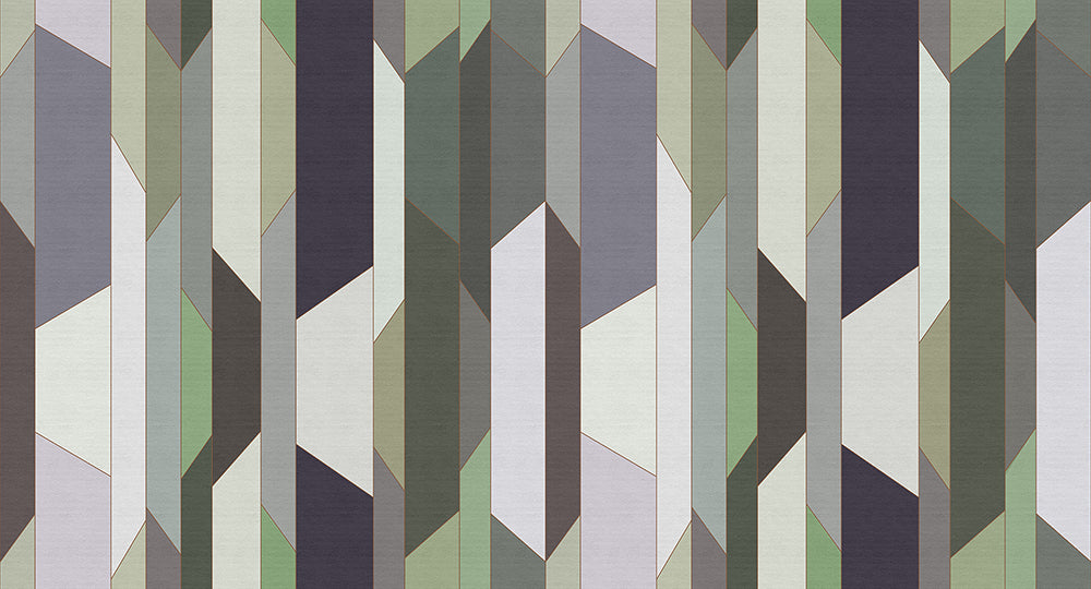 Walls by Patel 2 - Fold digital print AS Creation Green   114502