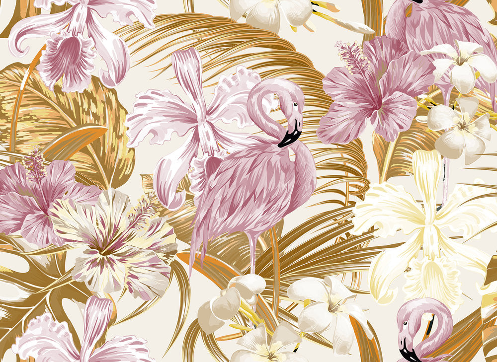 Design Walls - Flamingo Art digital print AS Creation Gold   118567