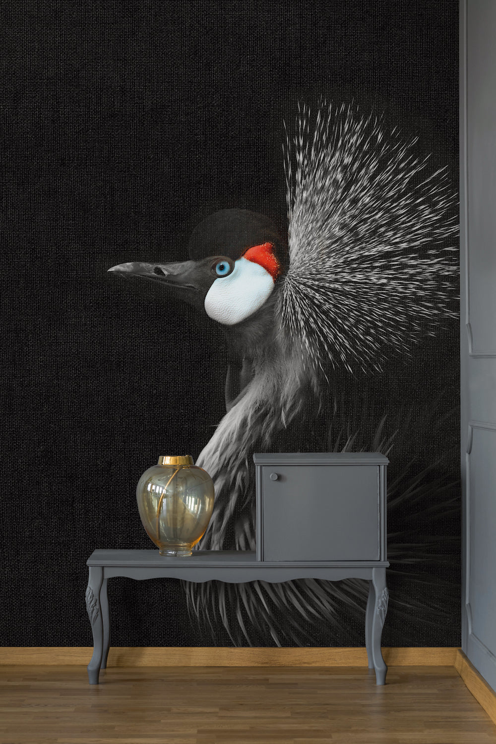 ARTist - Crowned Crane Black digital print AS Creation    