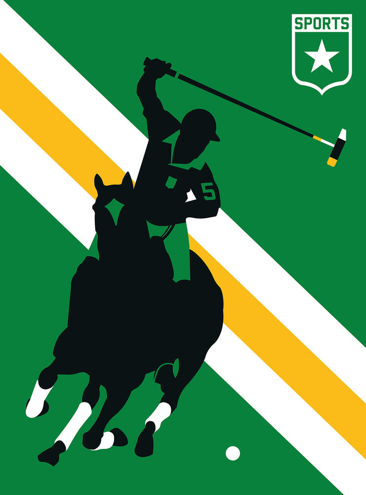ARTist - HorsePolo digital print AS Creation Green   120161
