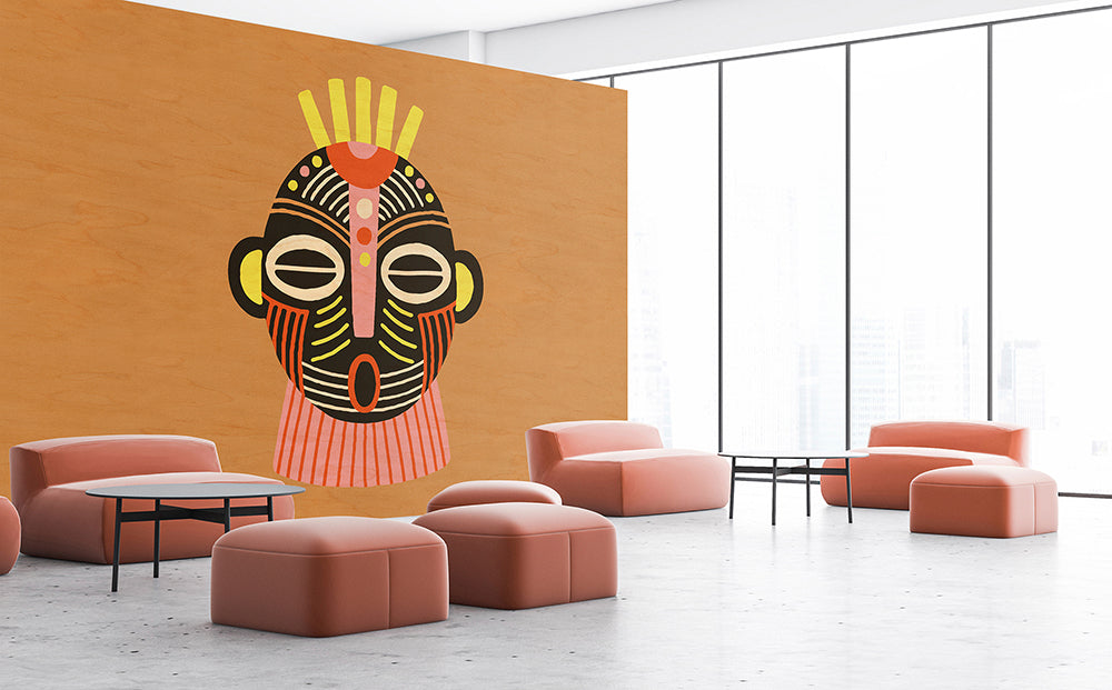 Walls by Patel 3 - Overseas West African Mask digital print AS Creation    