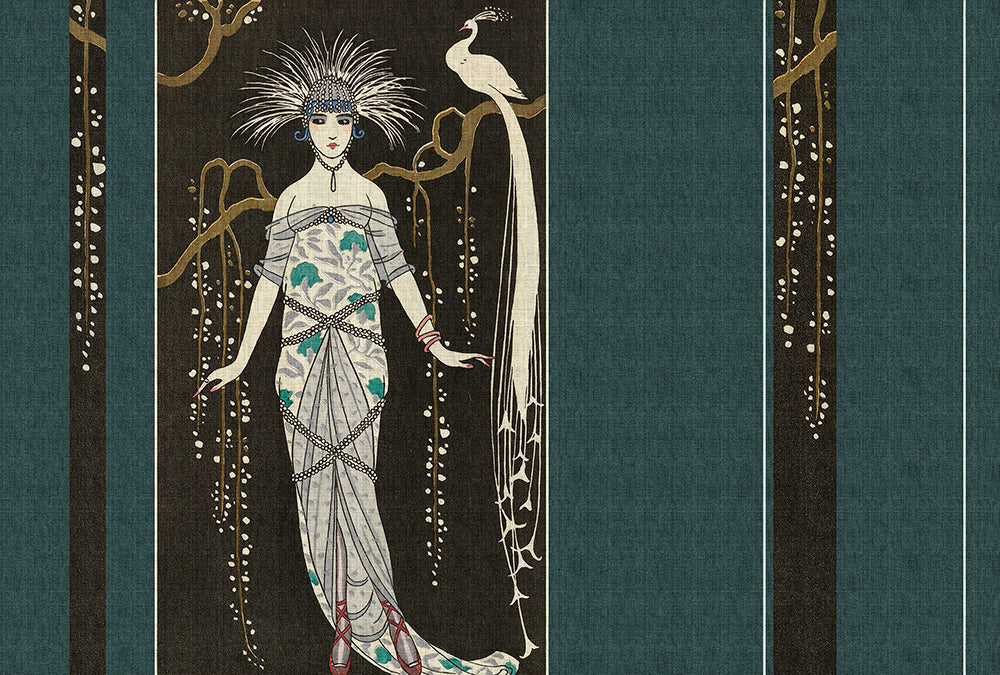 Walls by Patel 3 - Adlon Vintage Woman 2 digital print AS Creation Brown   DD122304